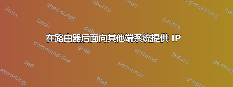 在路由器后面向其他端系统提供 IP 