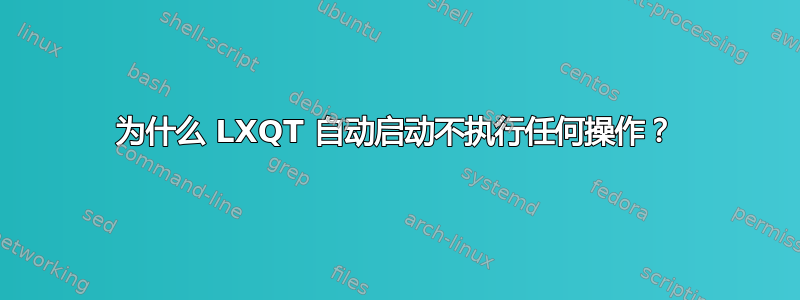 为什么 LXQT 自动启动不执行任何操作？