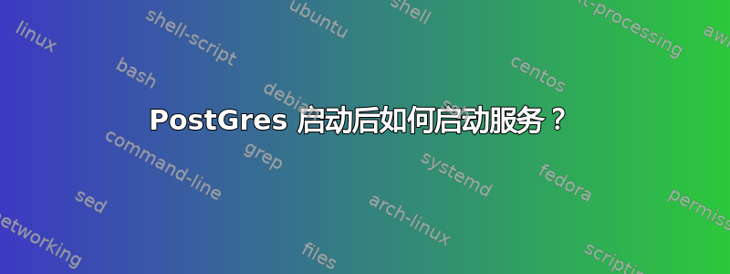 PostGres 启动后如何启动服务？