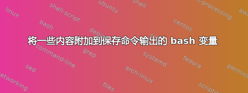 将一些内容附加到保存命令输出的 bash 变量