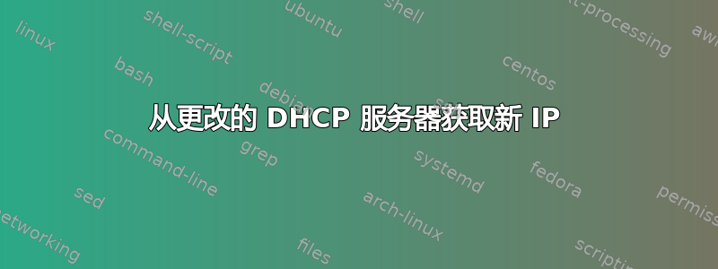 从更改的 DHCP 服务器获取新 IP