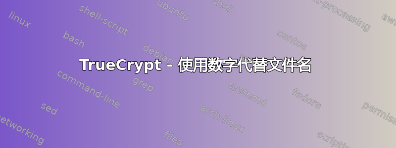 TrueCrypt - 使用数字代替文件名