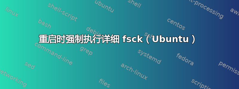 重启时强制执行详细 fsck（Ubuntu）