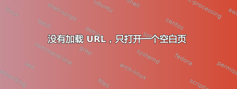 没有加载 URL，只打开一个空白页