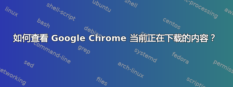 如何查看 Google Chrome 当前正在下载的内容？