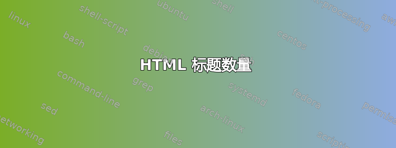 HTML 标题数量