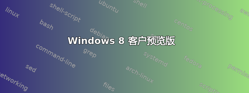 Windows 8 客户预览版 