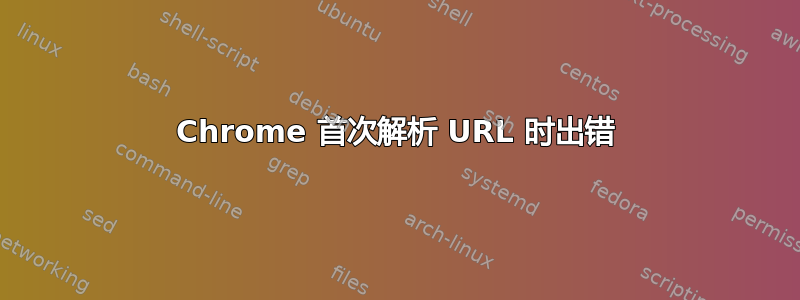 Chrome 首次解析 URL 时出错