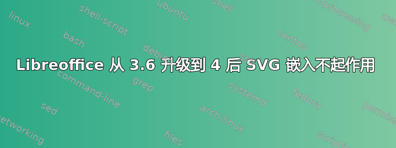 Libreoffice 从 3.6 升级到 4 后 SVG 嵌入不起作用