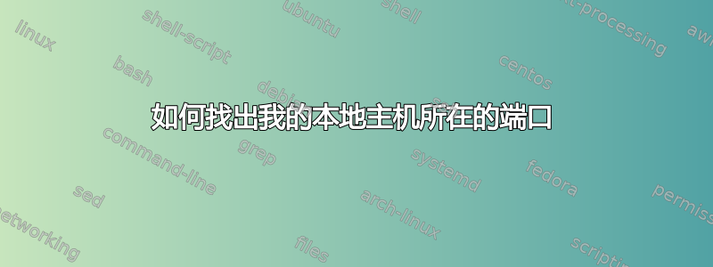 如何找出我的本地主机所在的端口