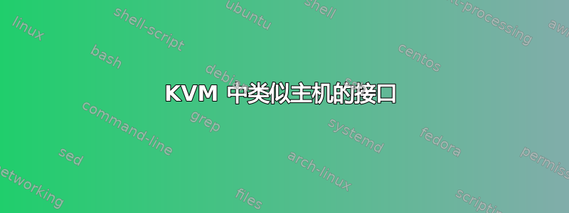 KVM 中类似主机的接口