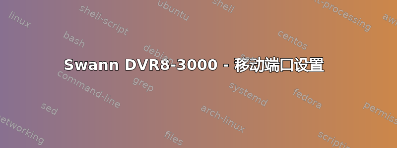 Swann DVR8-3000 - 移动端口设置 