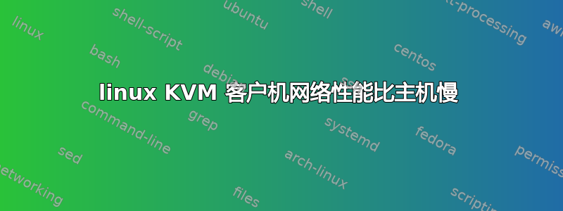 linux KVM 客户机网络性能比主机慢