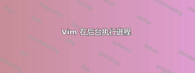 Vim 在后台执行进程