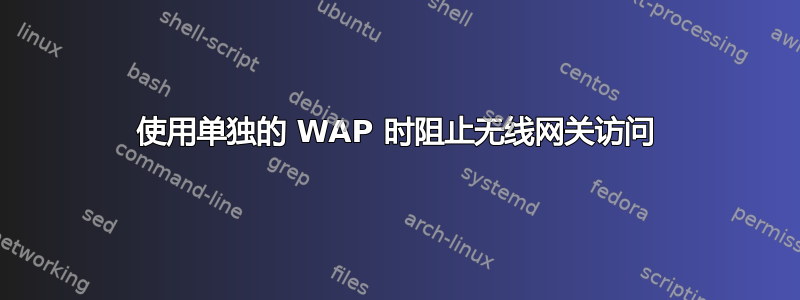 使用单独的 WAP 时阻止无线网关访问