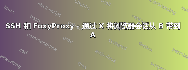 SSH 和 FoxyProxy - 通过 X 将浏览器会话从 B 带到 A