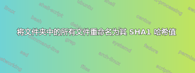 将文件夹中的所有文件重命名为其 SHA1 哈希值