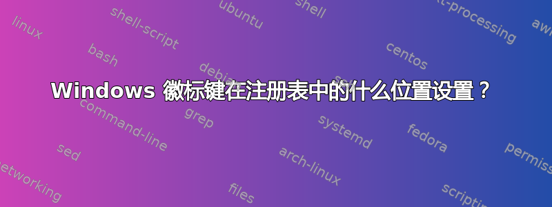 Windows 徽标键在注册表中的什么位置设置？