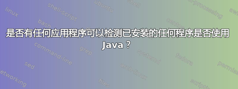 是否有任何应用程序可以检测已安装的任何程序是否使用 Java？