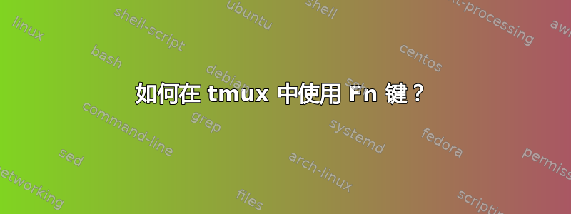 如何在 tmux 中使用 Fn 键？