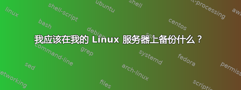 我应该在我的 Linux 服务器上备份什么？