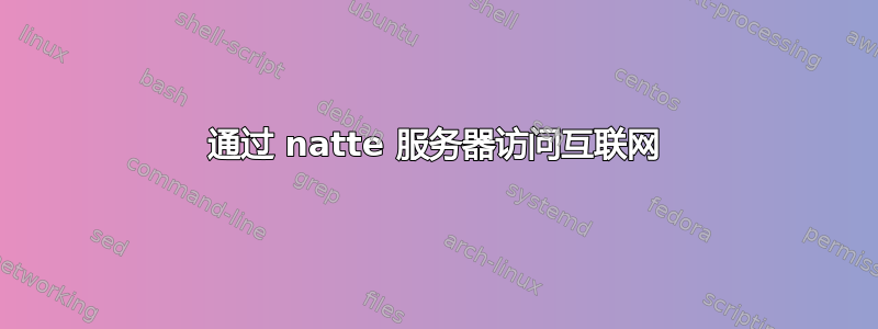 通过 natte 服务器访问互联网