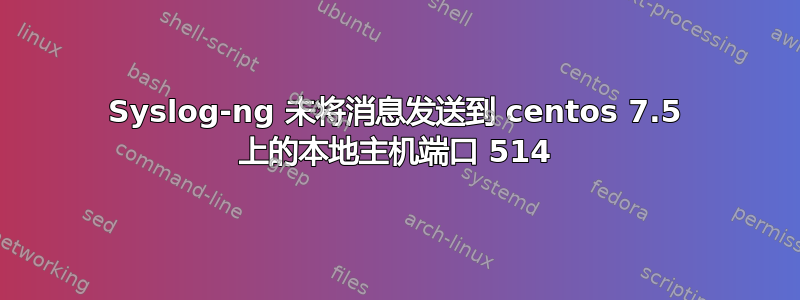 Syslog-ng 未将消息发送到 centos 7.5 上的本地主机端口 514