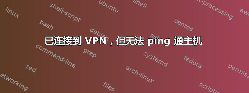 已连接到 VPN，但无法 ping 通主机