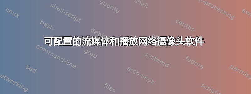 可配置的流媒体和播放网络摄像头软件