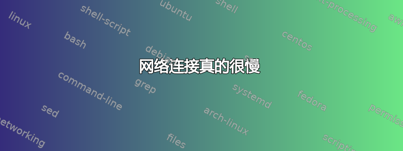 网络连接真的很慢