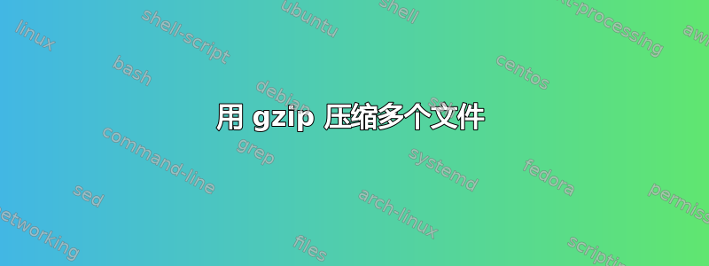 用 gzip 压缩多个文件