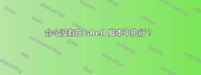 命令没有在 shell 脚本中执行？