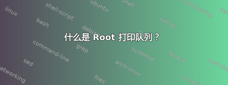 什么是 Root 打印队列？