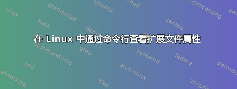 在 Linux 中通过命令行查看扩展文件属性