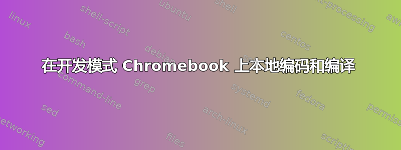 在开发模式 Chromebook 上本地编码和编译