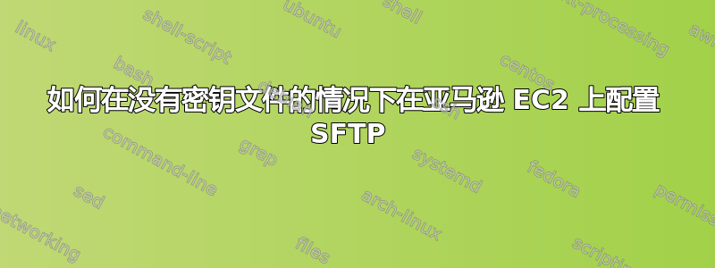 如何在没有密钥文件的情况下在亚马逊 EC2 上配置 SFTP 