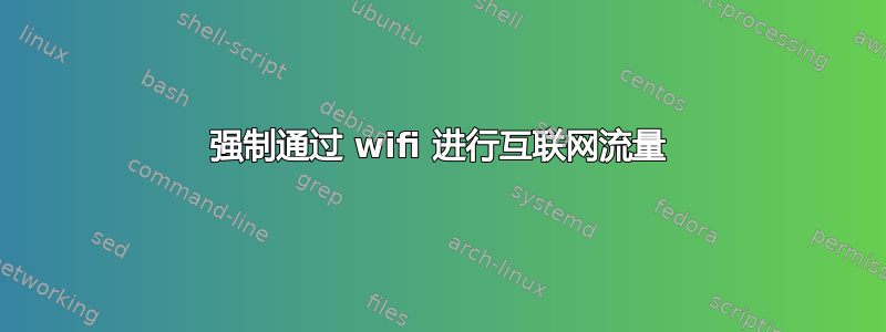 强制通过 wifi 进行互联网流量