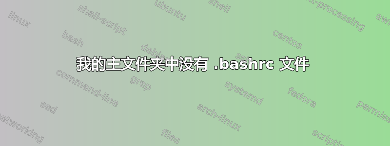 我的主文件夹中没有 .bashrc 文件