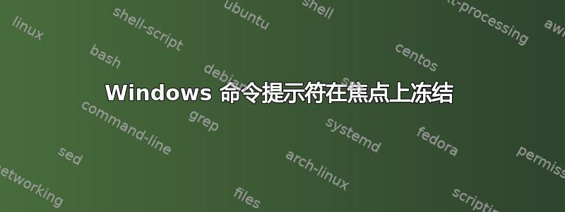 Windows 命令提示符在焦点上冻结