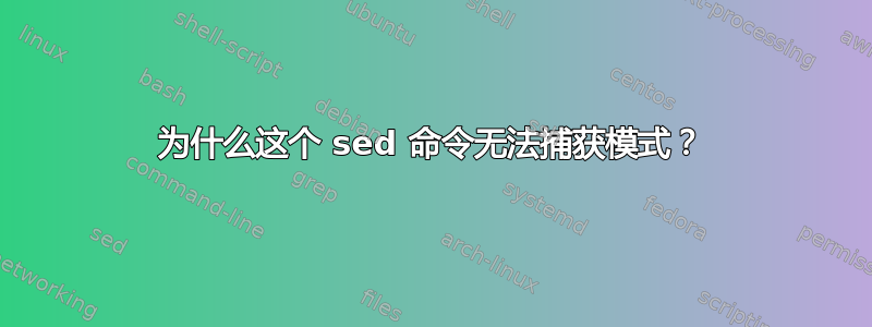 为什么这个 sed 命令无法捕获模式？