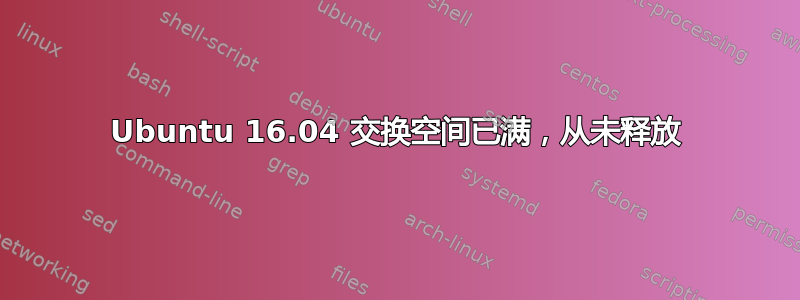 Ubuntu 16.04 交换空间已满，从未释放