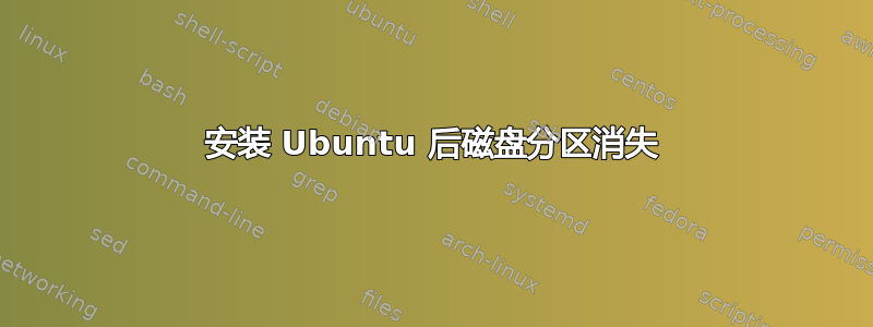 安装 Ubuntu 后磁盘分区消失