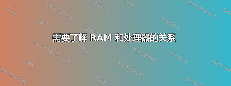 需要了解 RAM 和处理器的关系