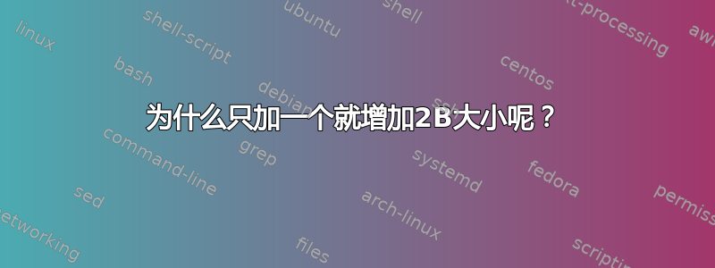 为什么只加一个就增加2B大小呢？