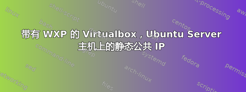 带有 WXP 的 Virtualbox，Ubuntu Server 主机上的静态公共 IP