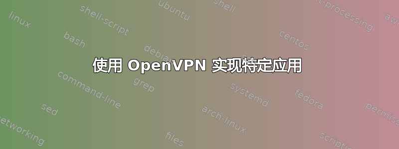 使用 OpenVPN 实现特定应用