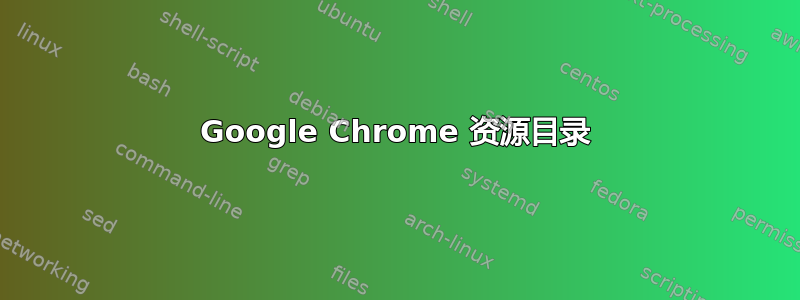 Google Chrome 资源目录