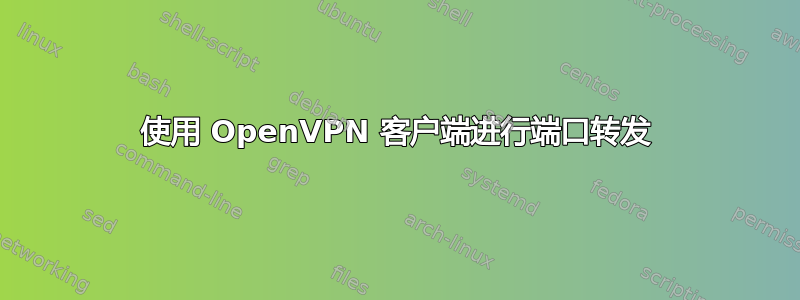 使用 OpenVPN 客户端进行端口转发