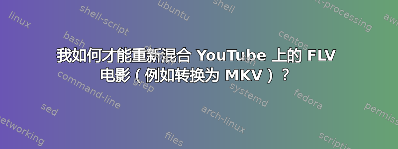 我如何才能重新混合 YouTube 上的 FLV 电影（例如转换为 MKV）？