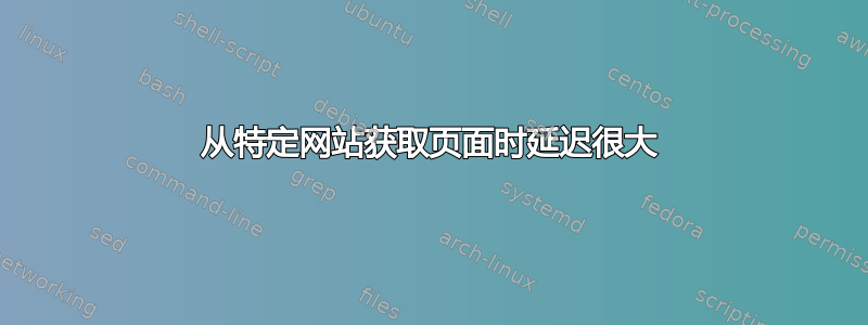 从特定网站获取页面时延迟很大